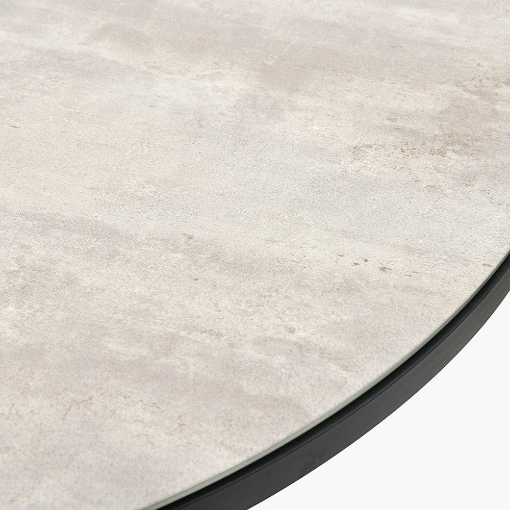 Nevada Putty Outdoor 4 Seater Round Dining Set.