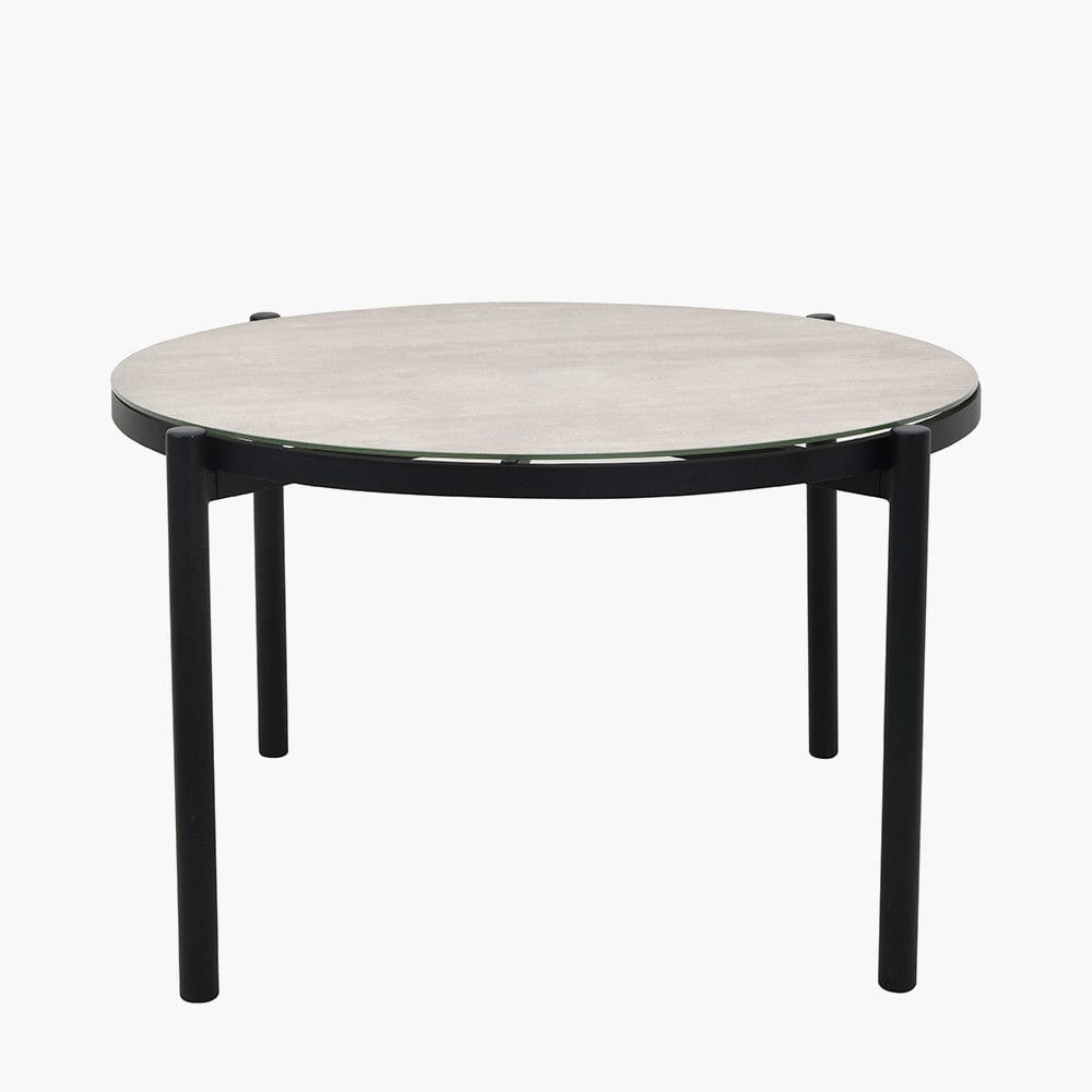 Nevada Putty Outdoor 4 Seater Round Dining Set.