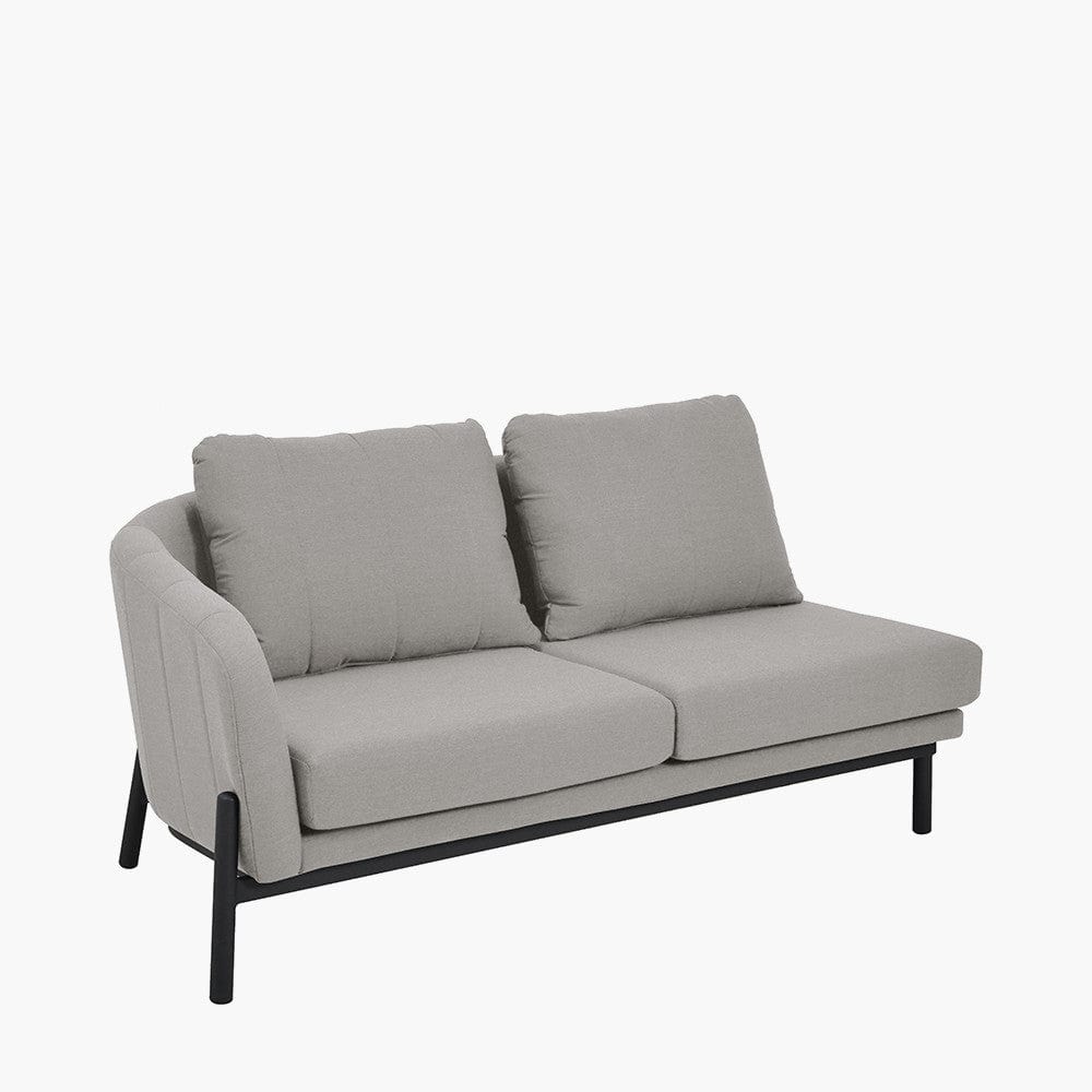 Nevada Putty Small Outdoor Corner Seating Set with Coffee Table and Footstools.