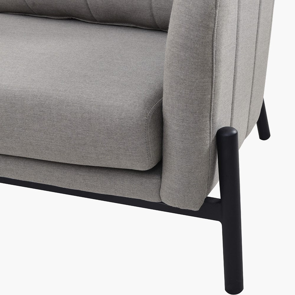 Nevada Putty Small Outdoor Corner Seating Set with Coffee Table and Footstools.