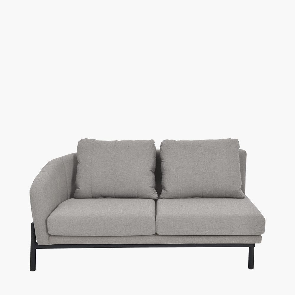 Nevada Putty Small Outdoor Corner Seating Set with Coffee Table and Footstools.