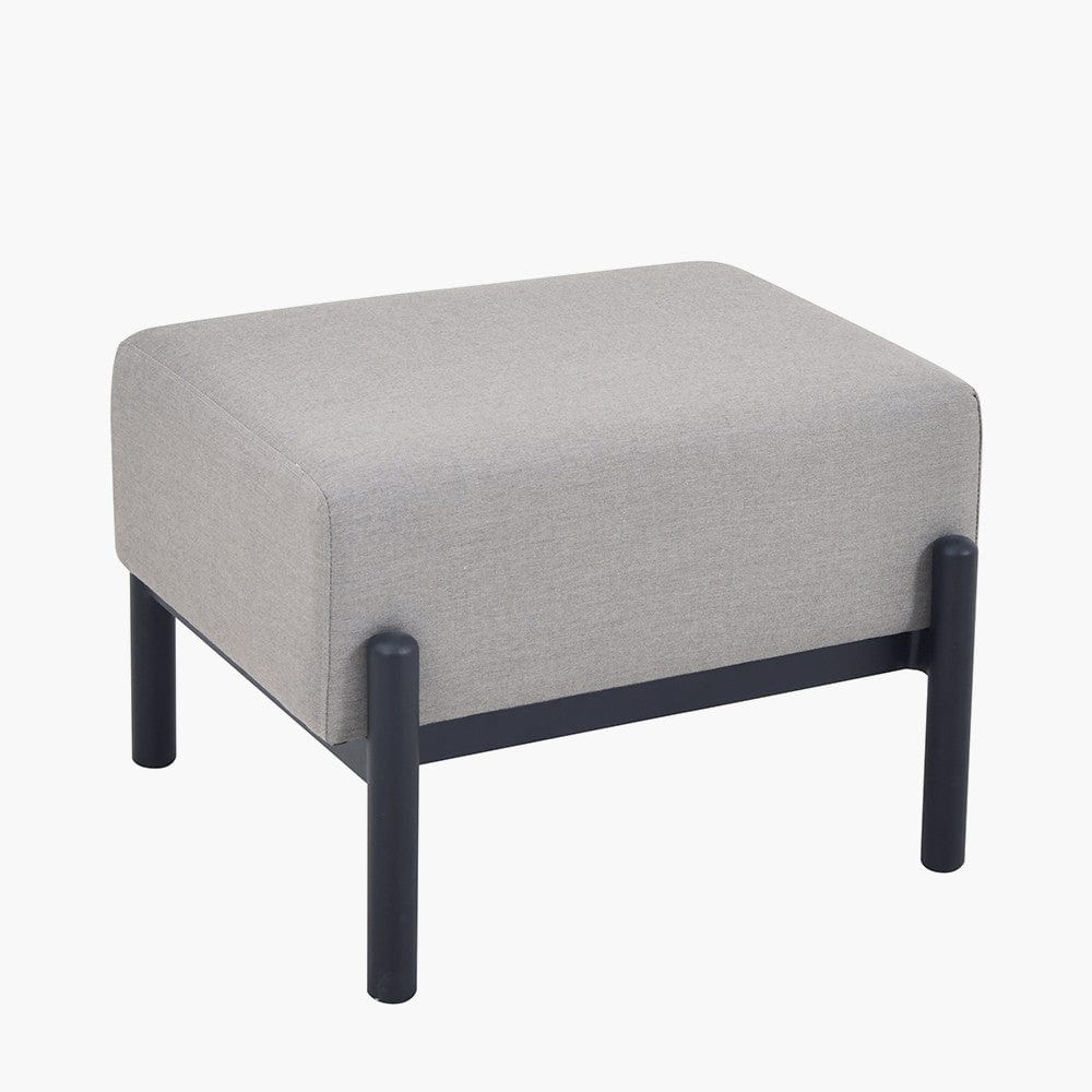 Nevada Putty Small Outdoor Corner Seating Set with Coffee Table and Footstools.