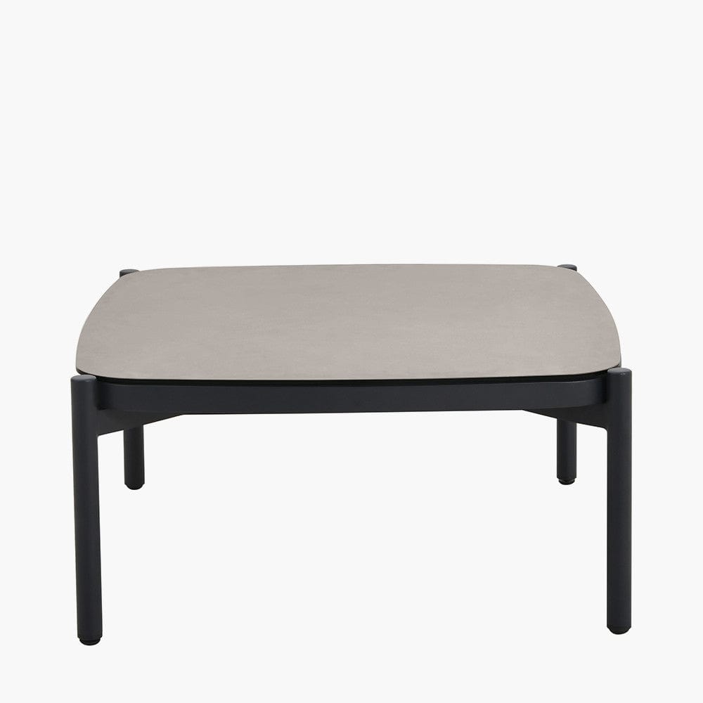 Nevada Putty Small Outdoor Corner Seating Set with Coffee Table and Footstools.