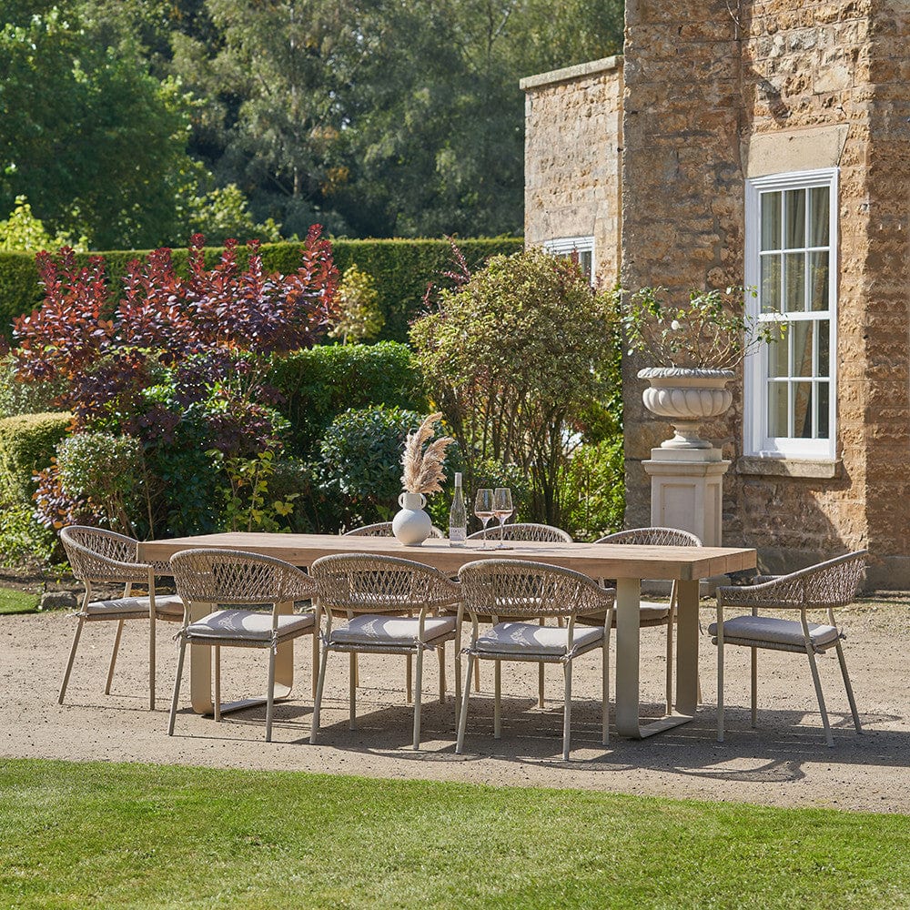 Osaka Latte Outdoor 8 Seater Dining Set.
