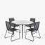 Pang 4 Black Seater Dining Set.