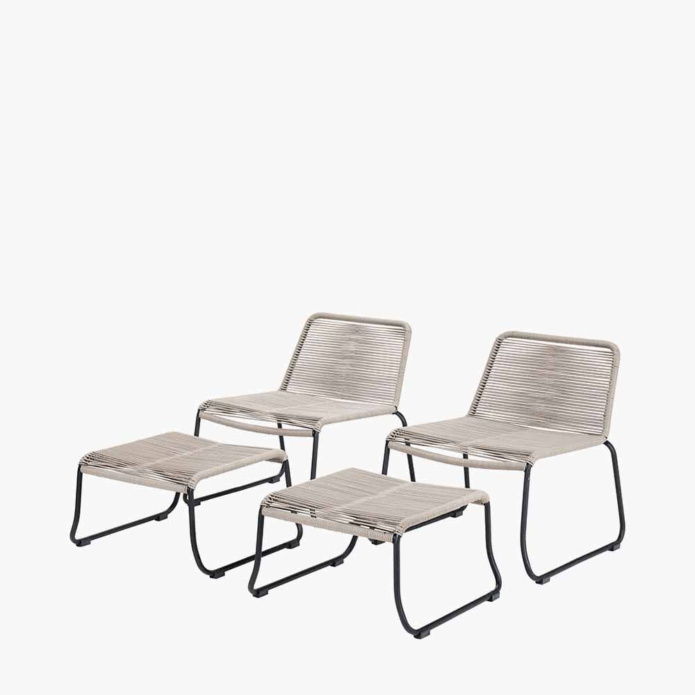 Pang Mink 4 Piece Hocker Set.