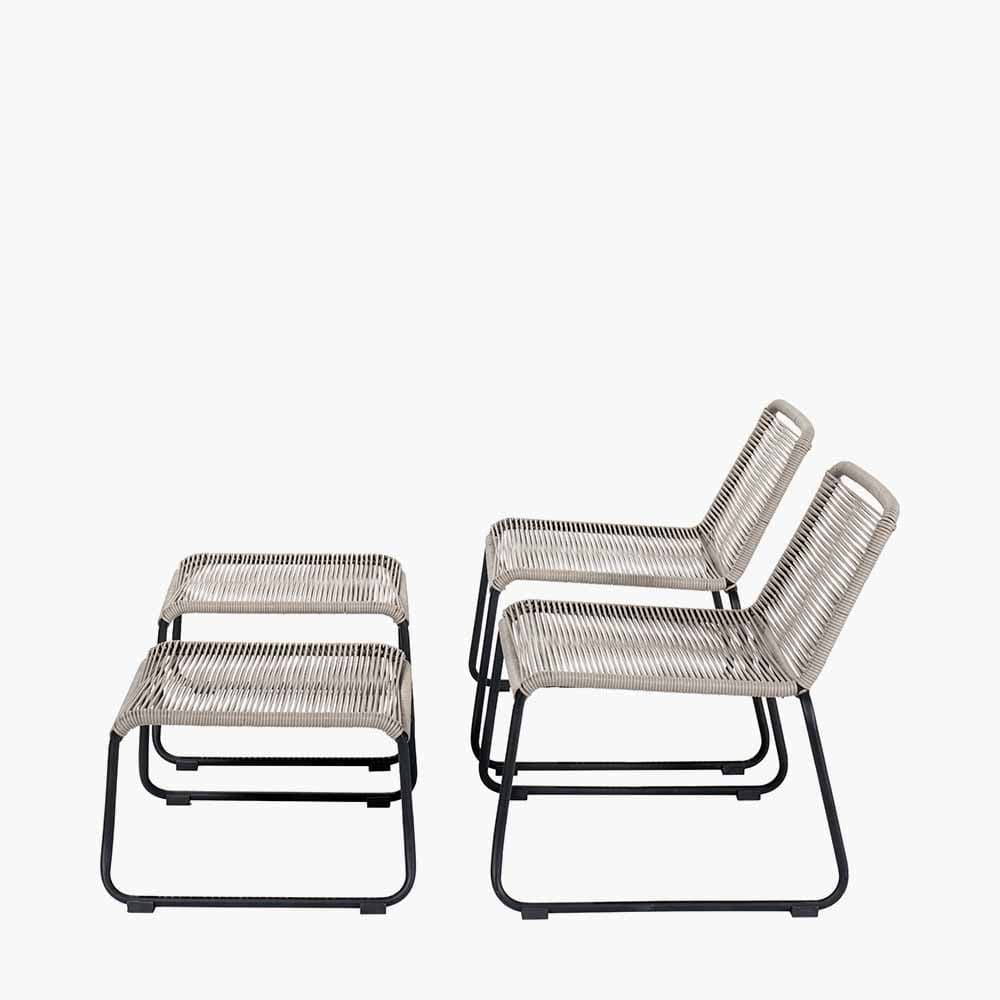 Pang Mink 4 Piece Hocker Set.