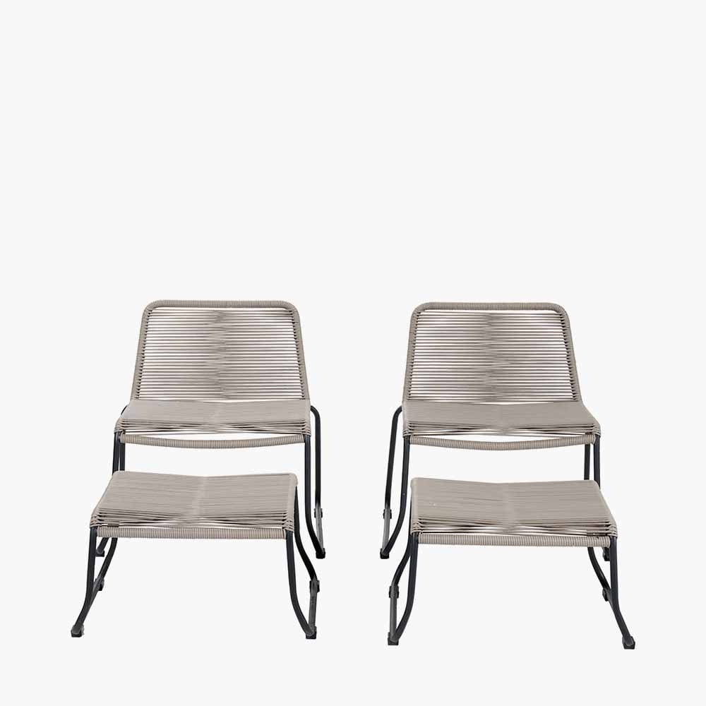 Pang Mink 4 Piece Hocker Set.