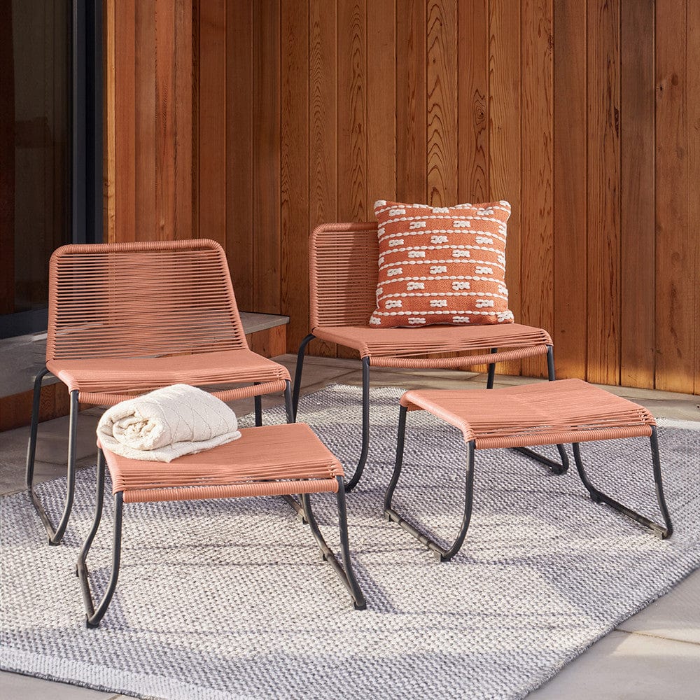 Pang Terracotta 4 Piece Hocker Set.