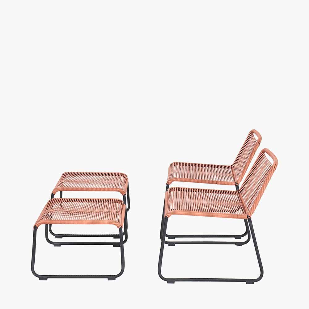 Pang Terracotta 4 Piece Hocker Set.