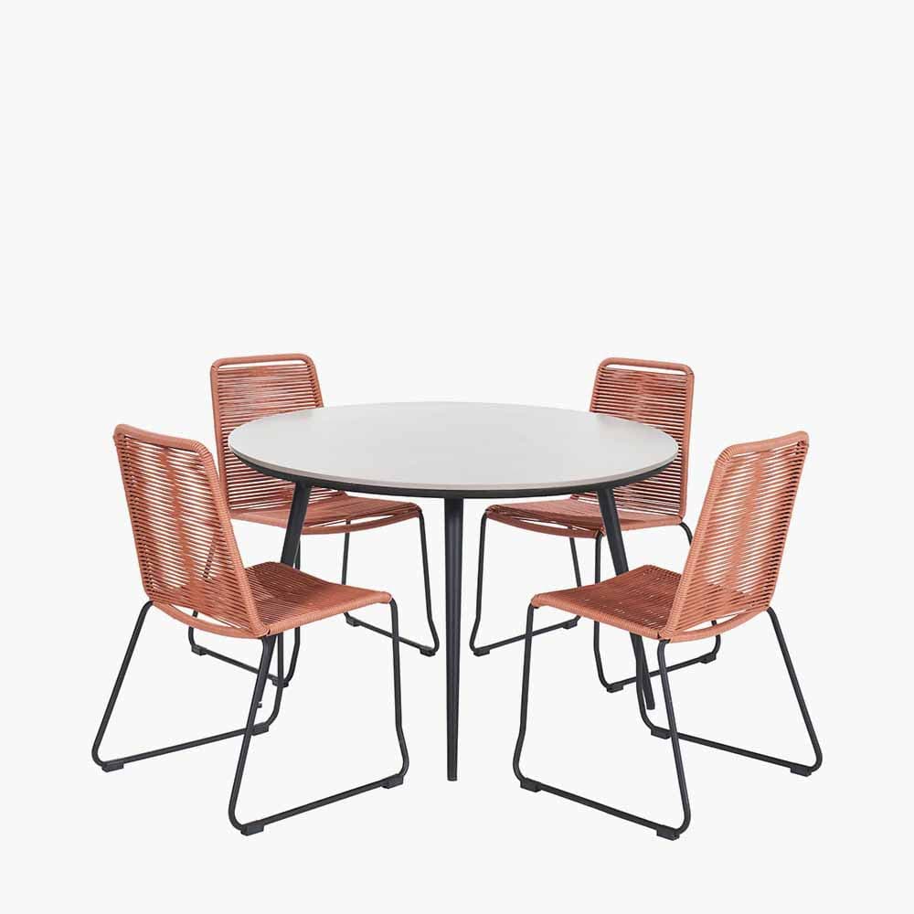 Pang Terrcotta 4 Seater Dining Set.