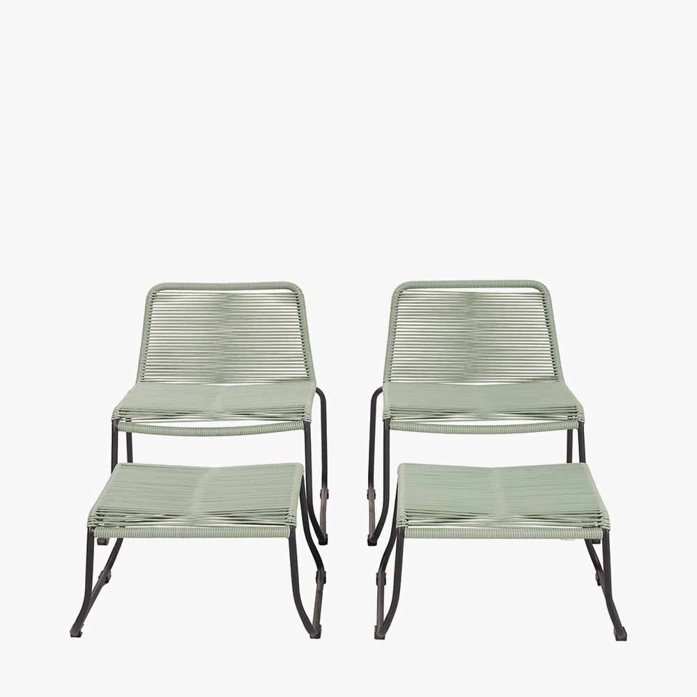 Pang Wasabi 4 Piece Hocker Set.