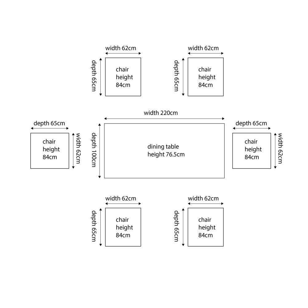 Reims Dining Set Grey.