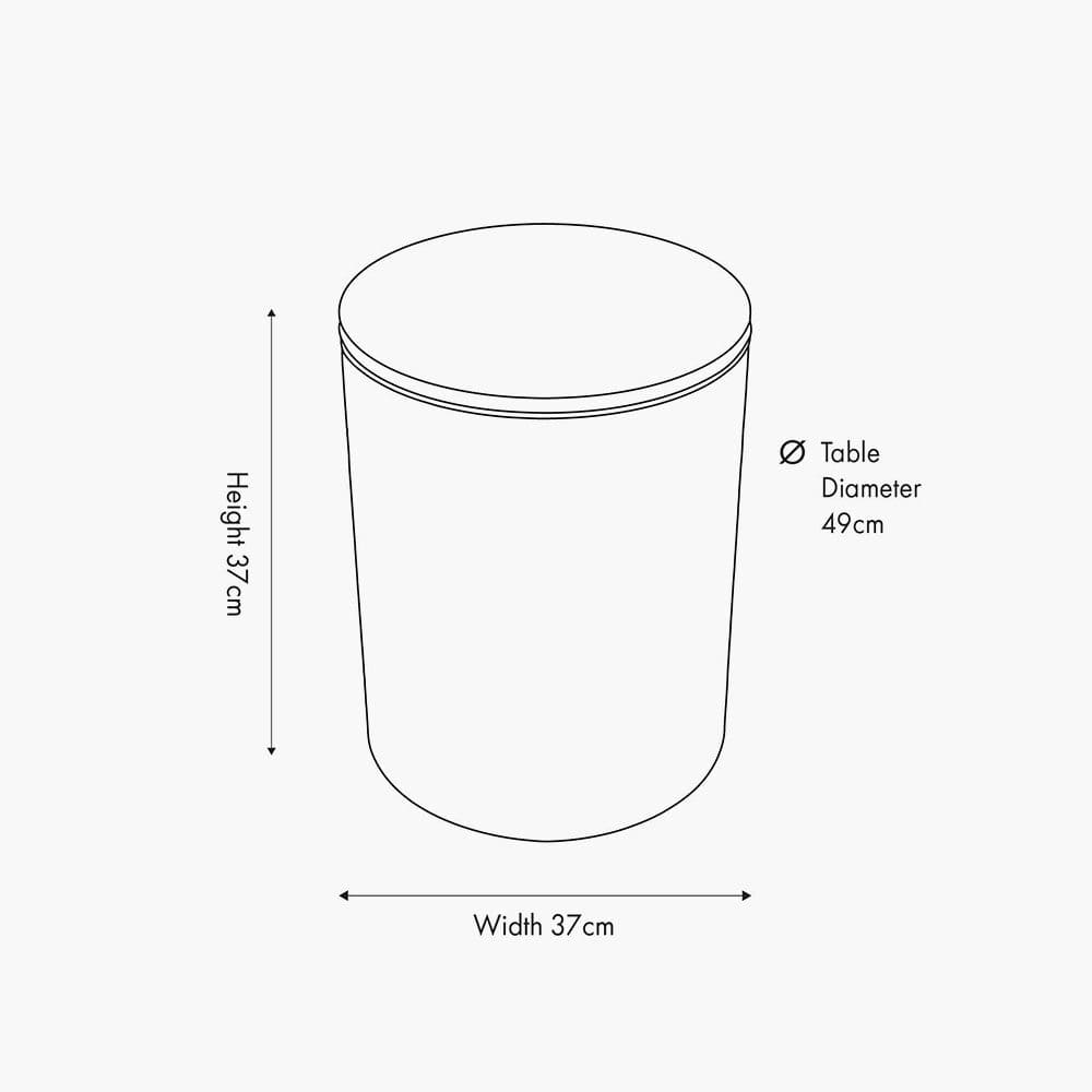 Remy White Marble Effect and Black Metal Storage Side Table.