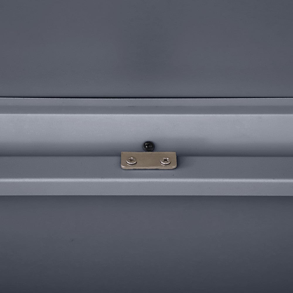 Rhode Island Large Galvanised Steel Cushion Box Anthracite.