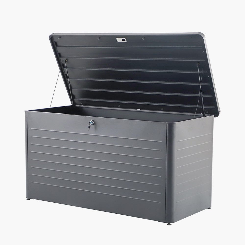Rhode Island Large Galvanised Steel Cushion Box Anthracite.