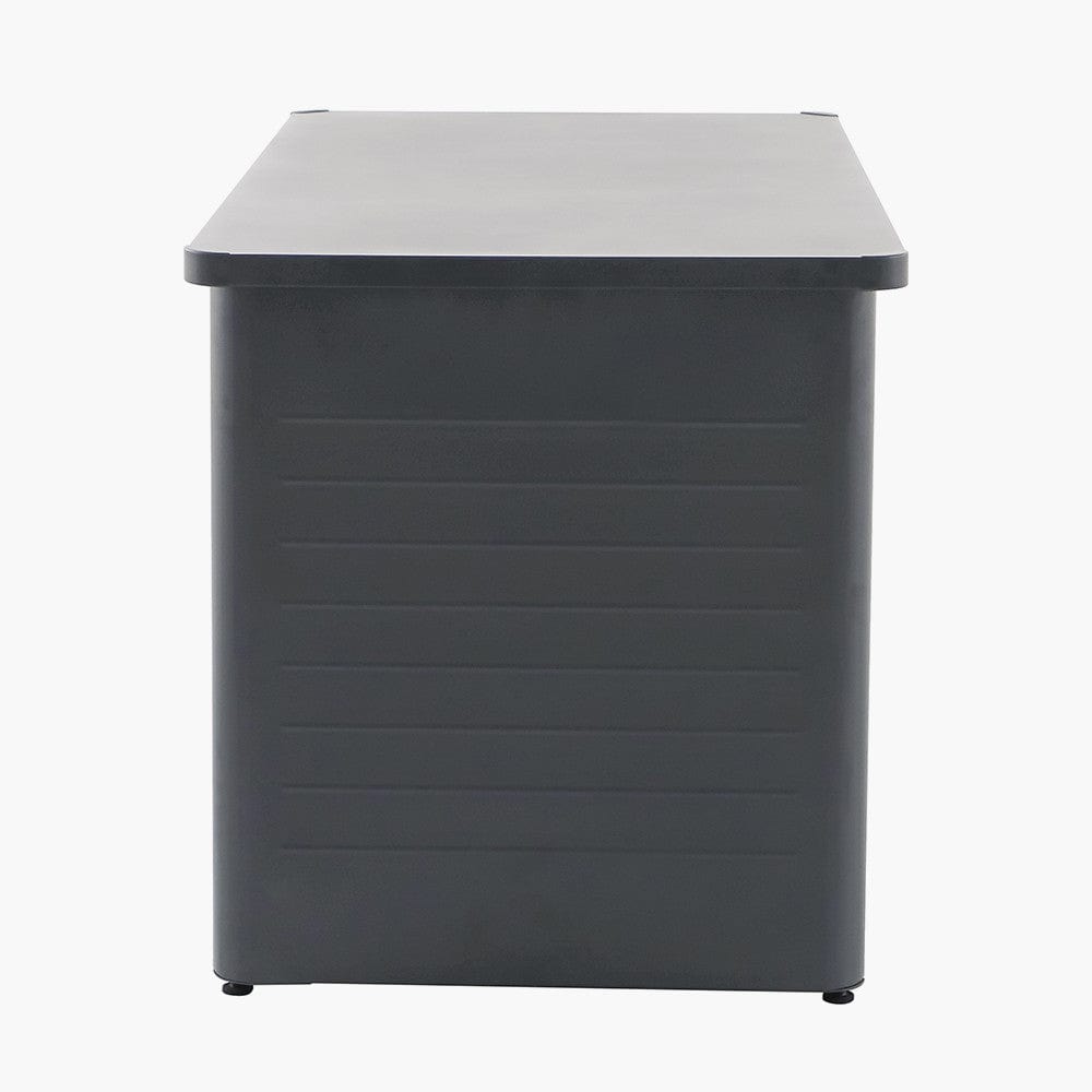 Rhode Island Large Galvanised Steel Cushion Box Anthracite.