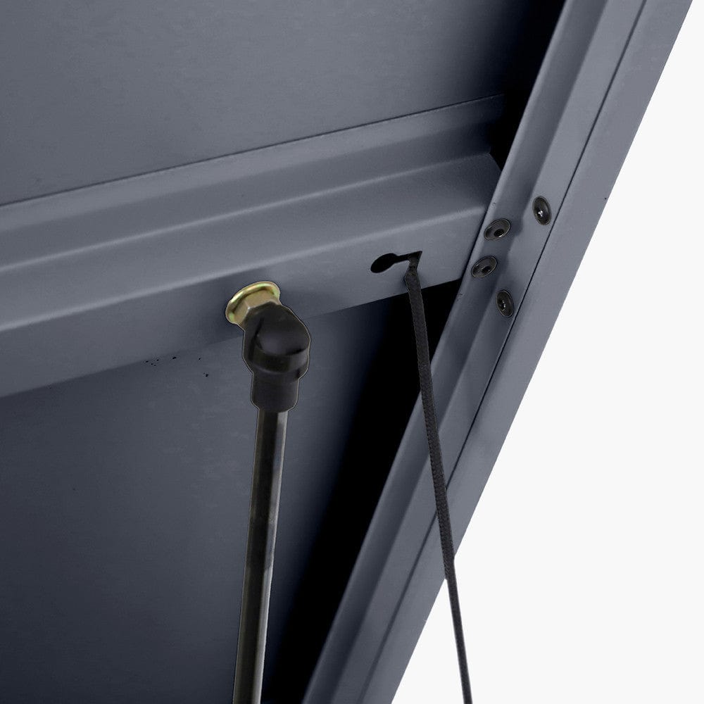 Rhode Island Large Galvanised Steel Cushion Box Anthracite.