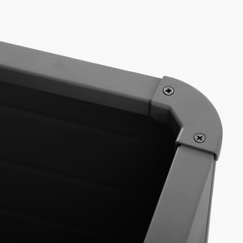 Rhode Island Large Galvanised Steel Cushion Box Anthracite.