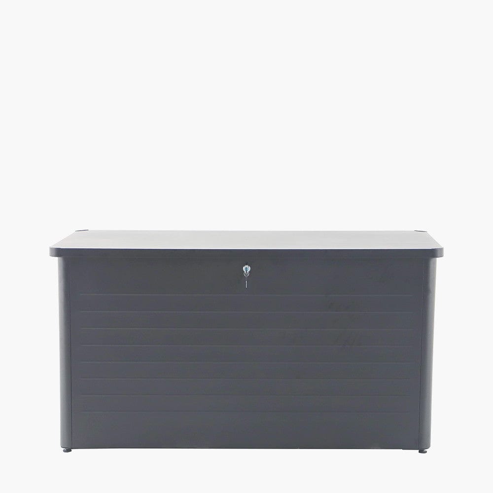 Rhode Island Large Galvanised Steel Cushion Box Anthracite.