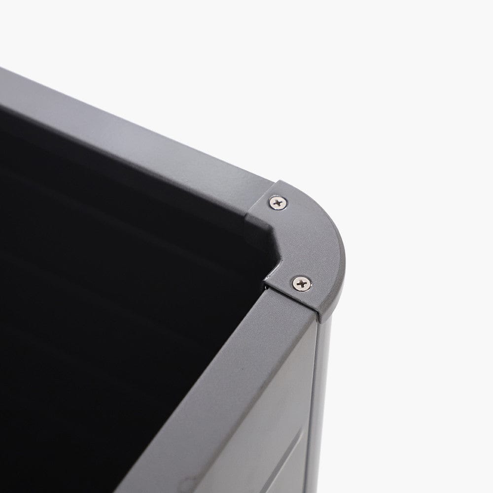 Pacific Lifestyle Outdoors Rhode Island Large Galvanised Steel Cushion Box Black House of Isabella UK