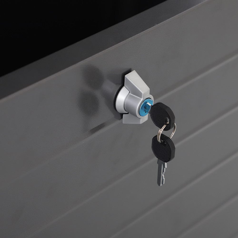 Pacific Lifestyle Outdoors Rhode Island Large Galvanised Steel Cushion Box Black House of Isabella UK