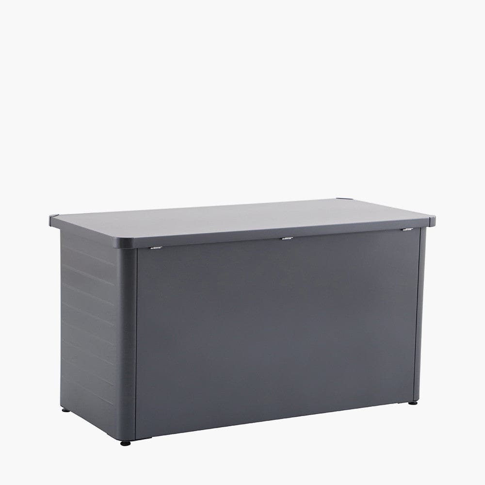 Pacific Lifestyle Outdoors Rhode Island Large Galvanised Steel Cushion Box Black House of Isabella UK
