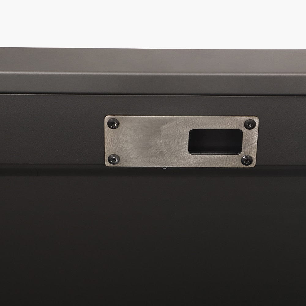 Pacific Lifestyle Outdoors Rhode Island Large Galvanised Steel Cushion Box Black House of Isabella UK