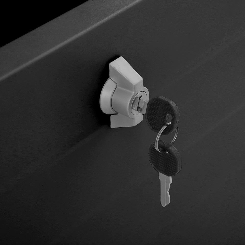 Rhode Island Small Galvanised Steel Cushion Box Black.