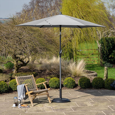 Pacific Lifestyle Outdoors Riva 2.5m Round Luna Grey Parasol House of Isabella UK