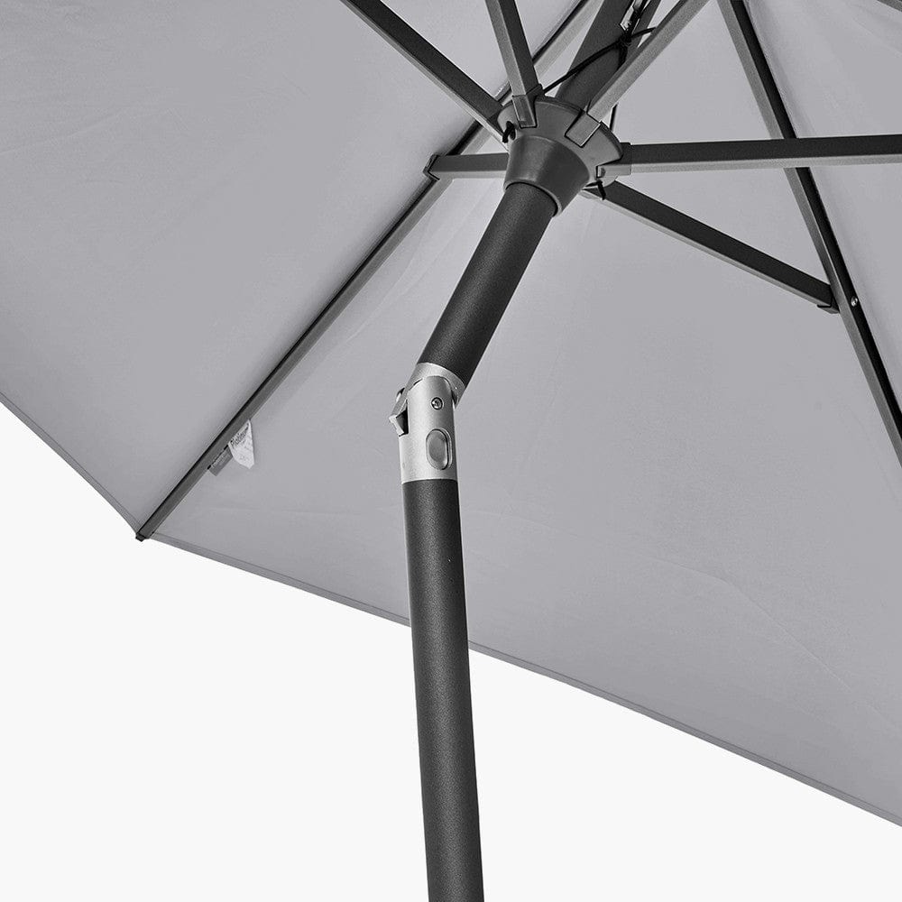 Riva 2.5m Round Luna Grey Parasol.