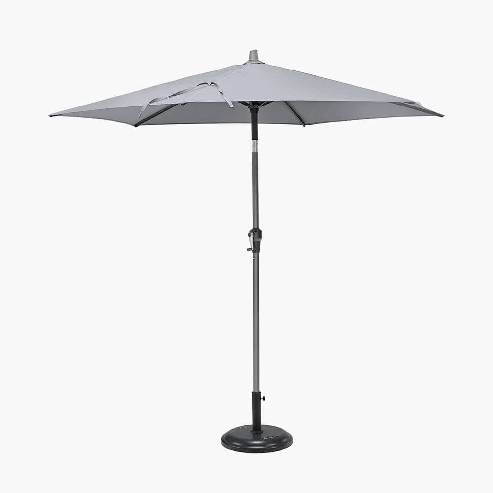 Riva 2.5m Round Luna Grey Parasol.