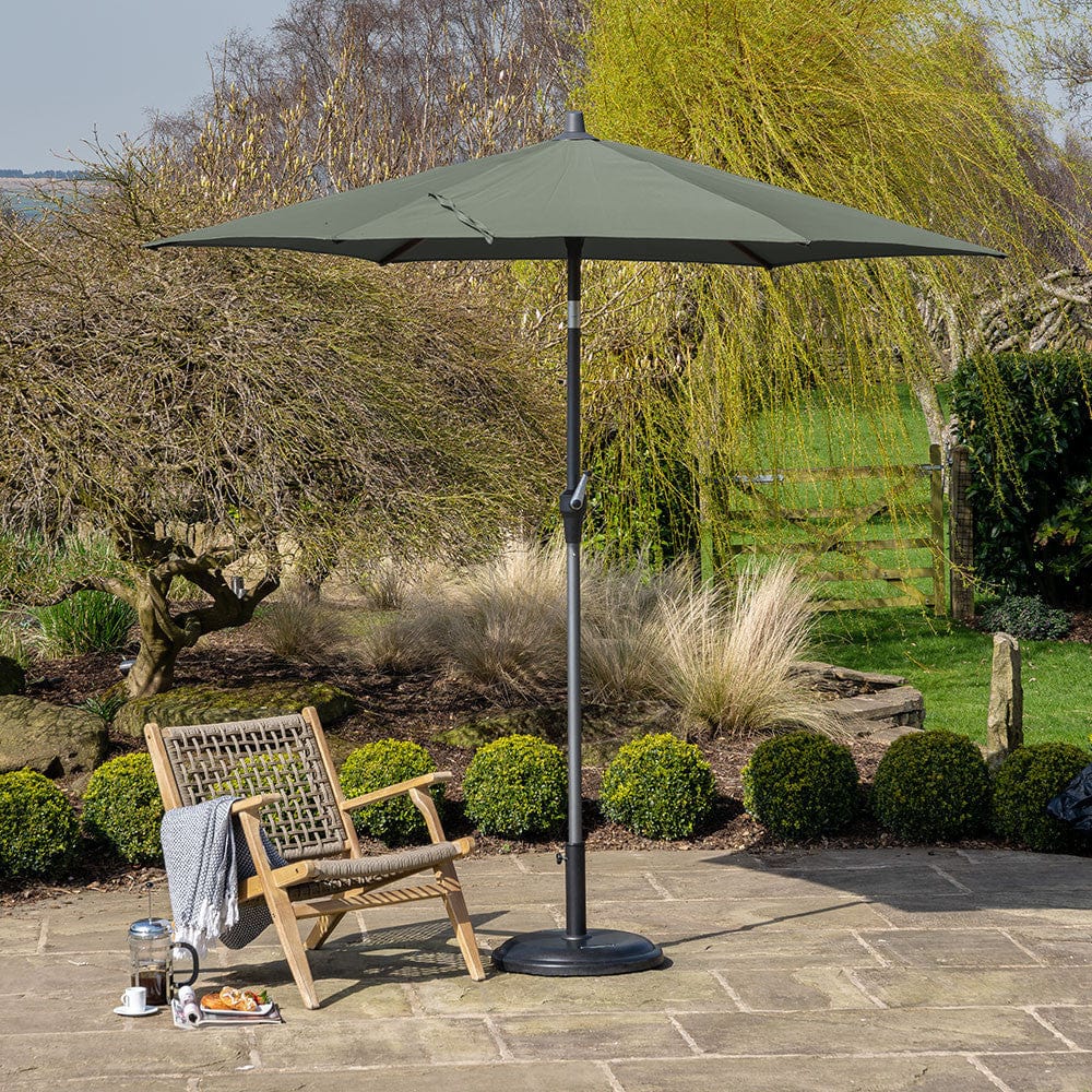 Riva 2.5m Round Olive Parasol.