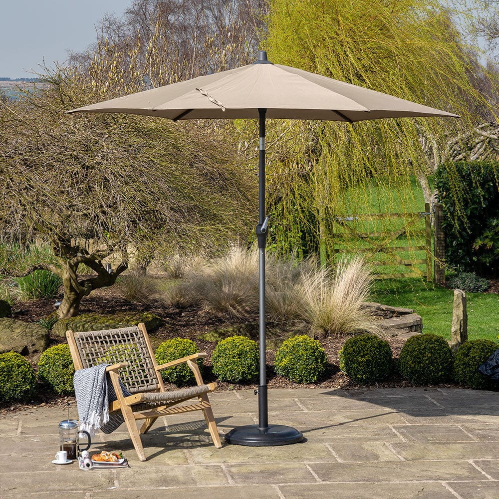 Riva 2.5m Round Taupe Parasol.
