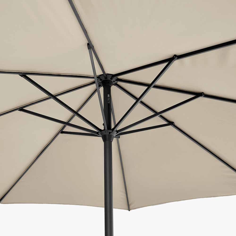 Riva 3.5m Round Champagne Parasol.