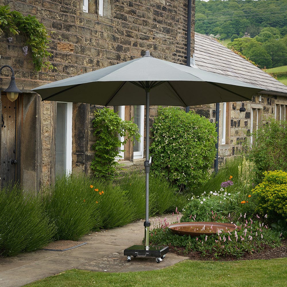 Riva 3.5m Round Luna Grey Parasol.