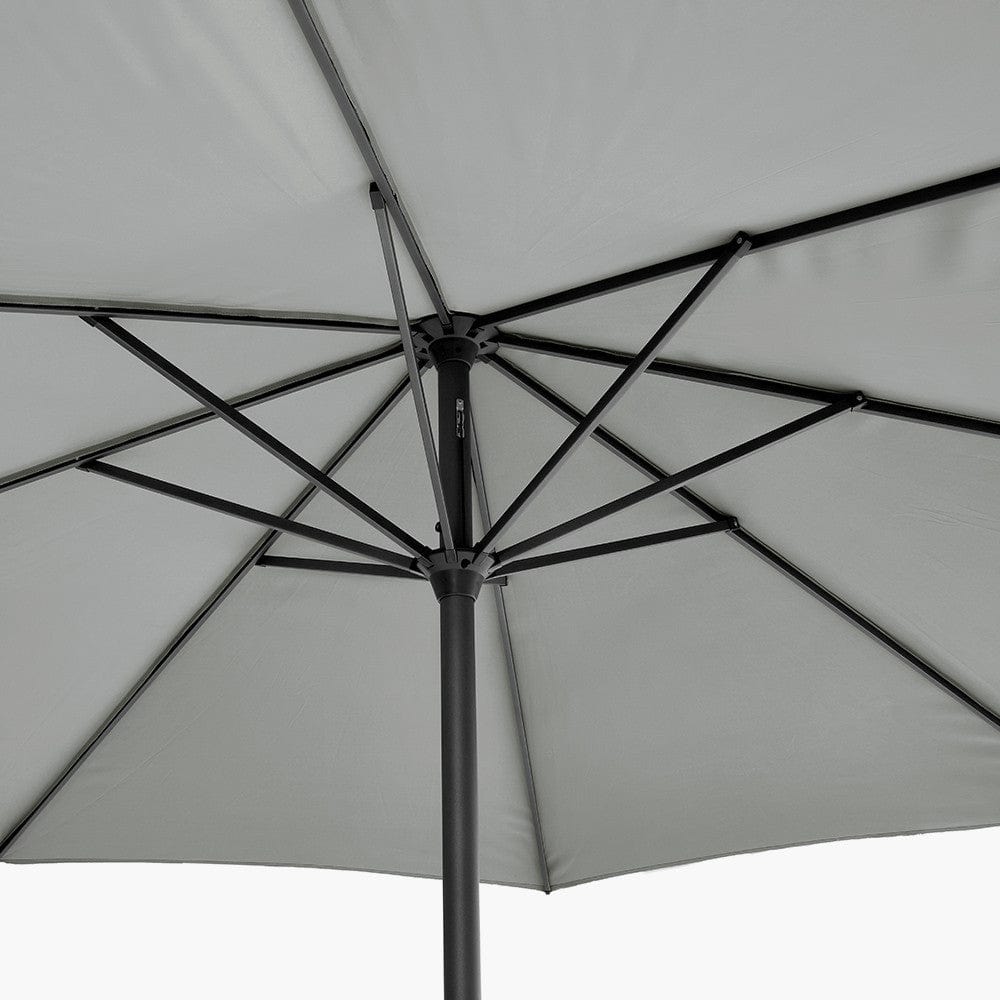 Riva 3.5m Round Luna Grey Parasol.