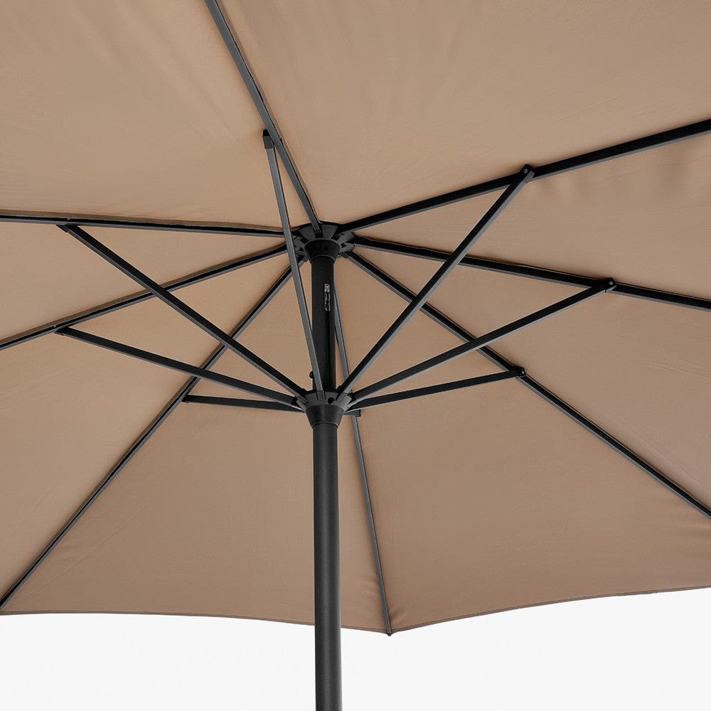 Riva 3.5m Round Taupe Parasol.
