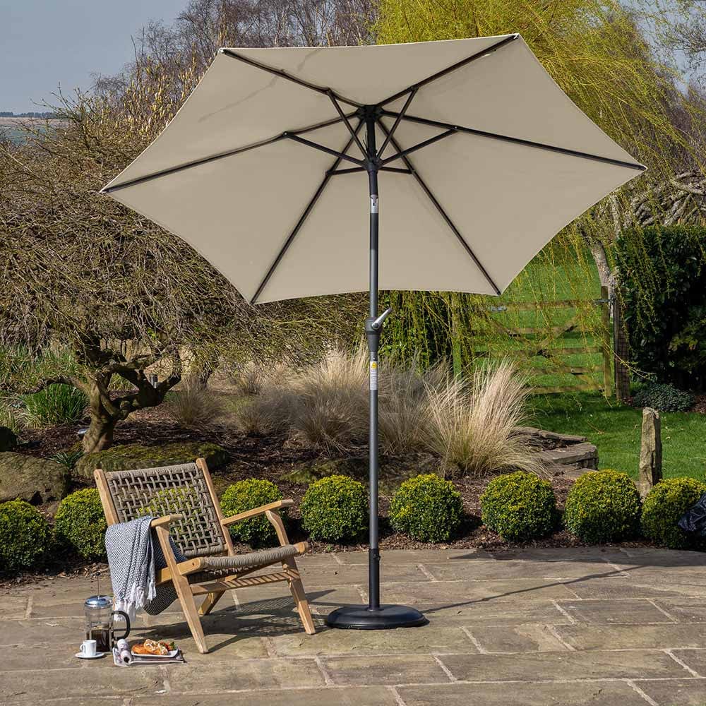 Riva 3m Round Champagne Parasol.