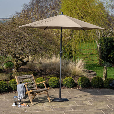 Pacific Lifestyle Outdoors Riva 3m Round Taupe Parasol House of Isabella UK