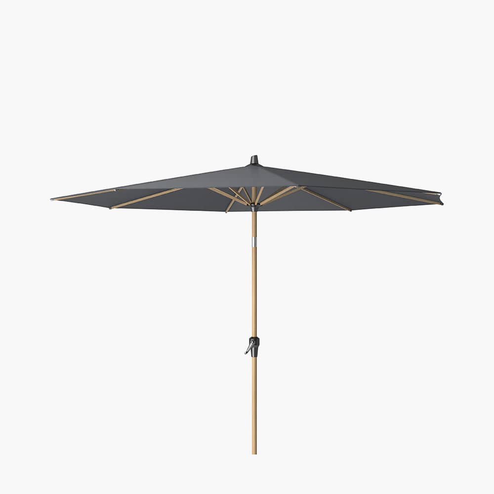 Riva Teak 3m Round Anthracite Parasol.