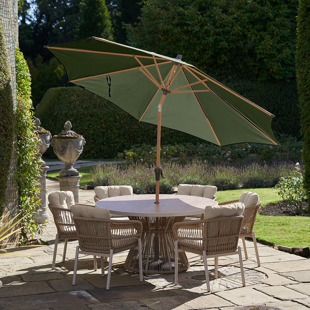 Riva Teak 3m Round Olive Parasol.