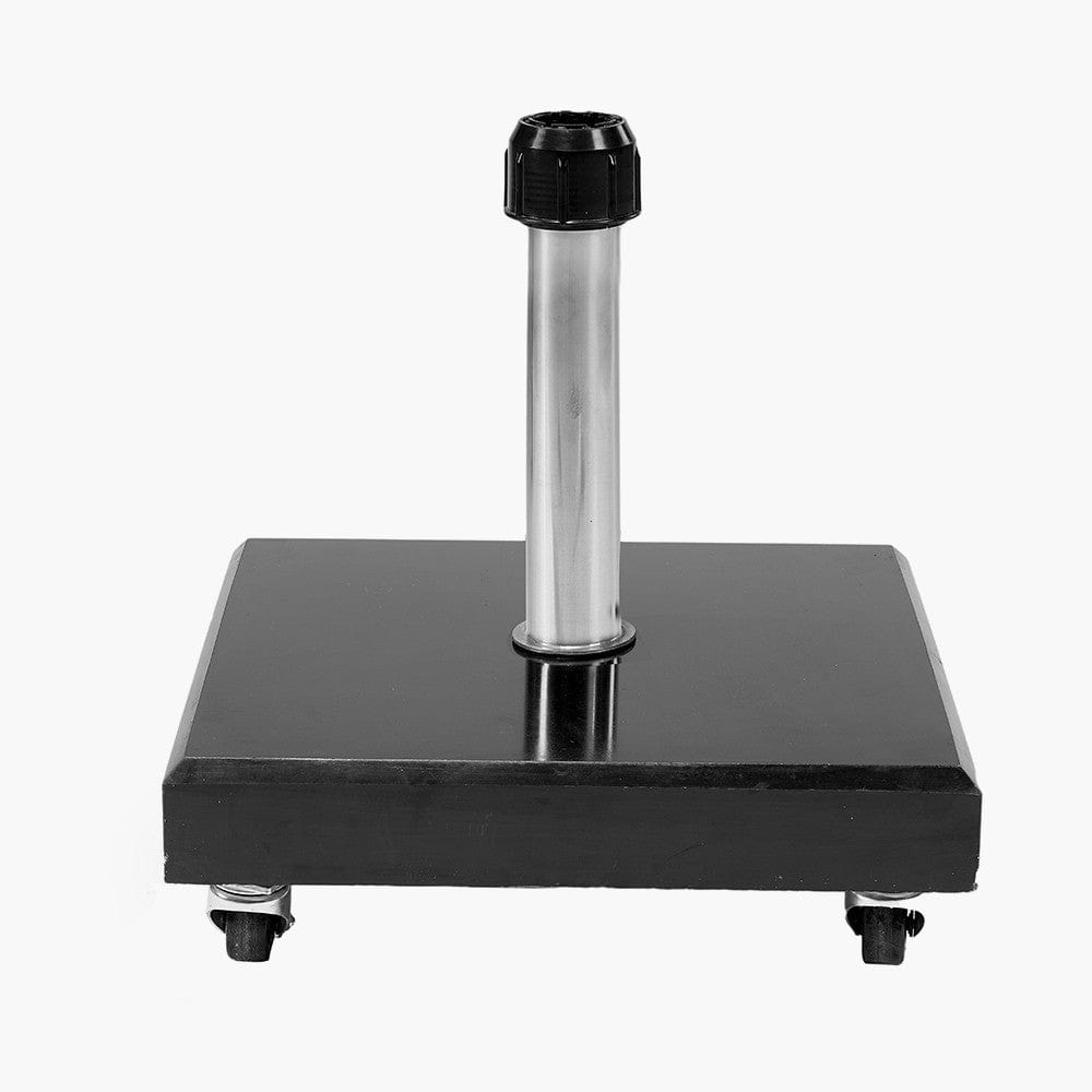 Rome Polished Black Granite 40KG Wheeled Parasol Base.