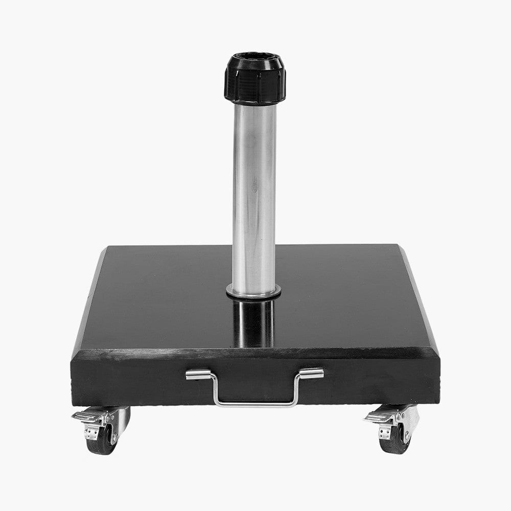 Rome Polished Black Granite 40KG Wheeled Parasol Base.