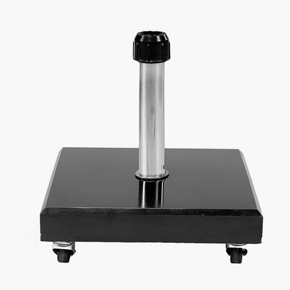 Rome Polished Black Granite 60KG Wheeled Parasol Base.