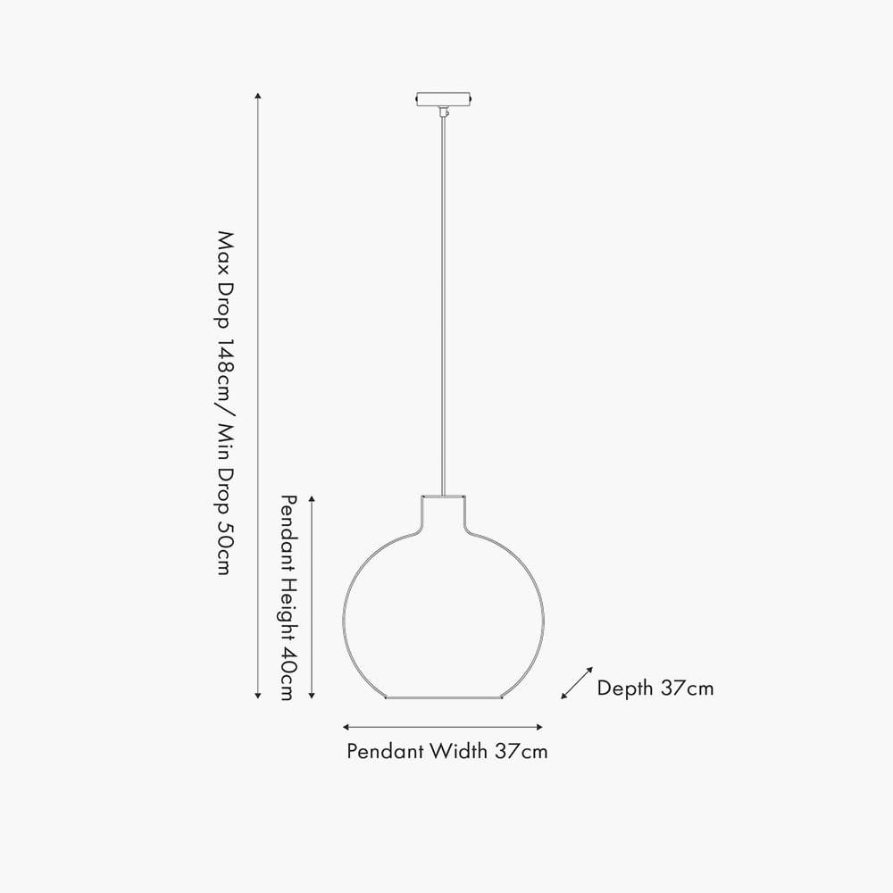 Rowan Natural Rattan Black and White Woven Pendant.