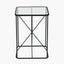 Roxy Glass and Black Metal Side Table.