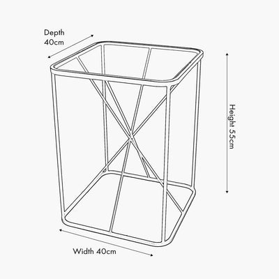 Pacific Lifestyle Outdoors Roxy Glass and Black Metal Side Table House of Isabella UK