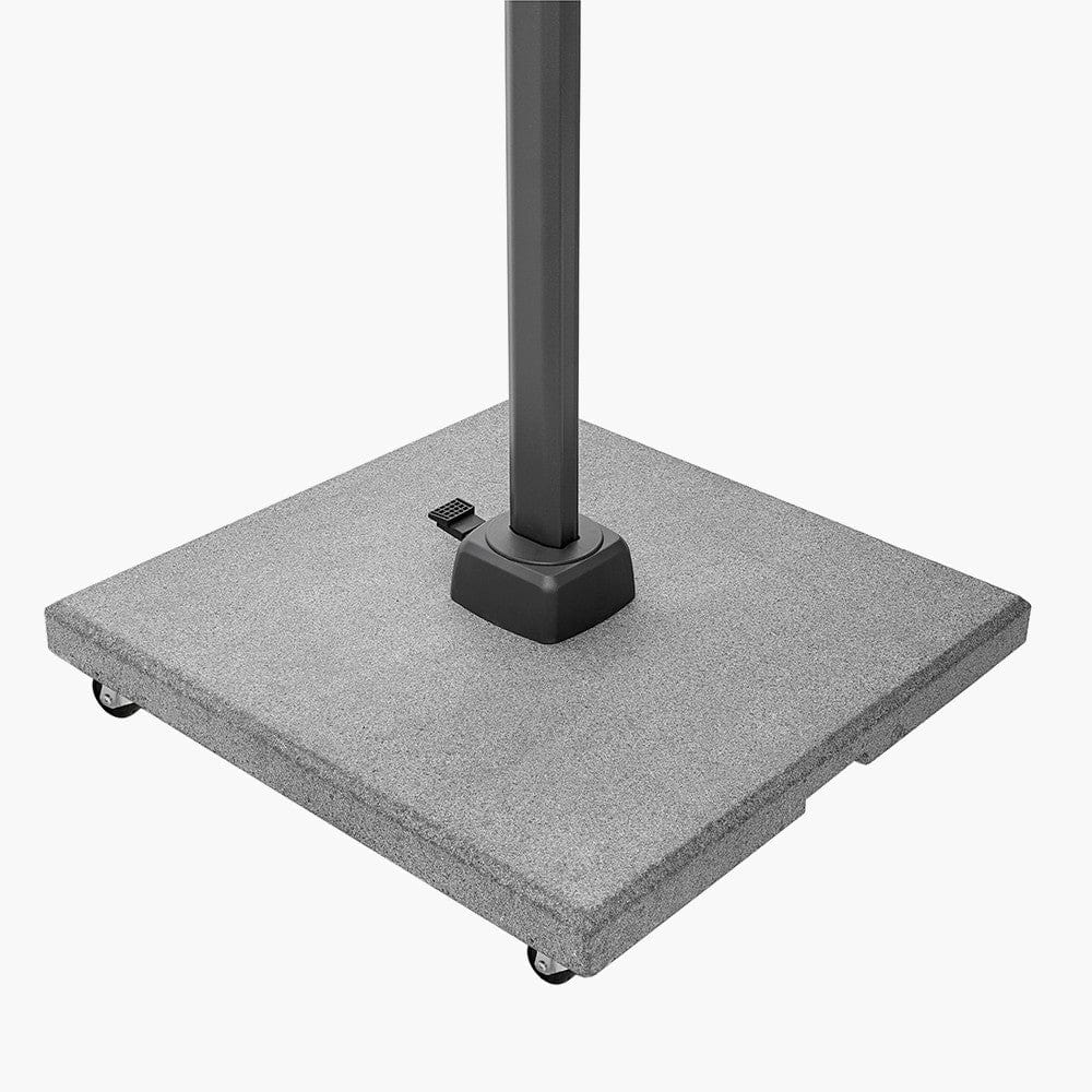 Salerno Hammered Grey Granite 90KG Wheeled Parasol Base.