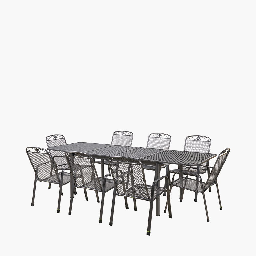 Savoy Extendable Rectangular 8 Seater Dining Set.